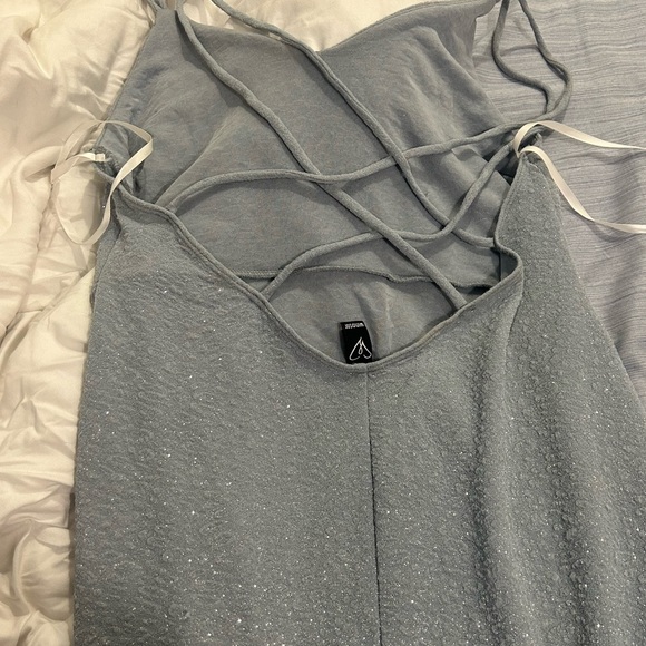 WINDSOR DRESS BLUE AND SPARKLY WITH BEAUTIFUL STRAP ACCENTS - Picture 3 of 4